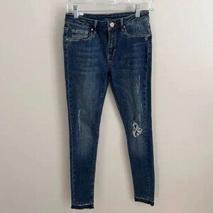 Zoe Karssen Distressed Denim Ankle Jeans Size 28